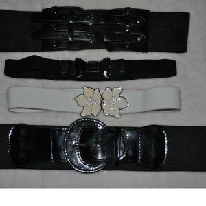 Lot 4 Retro Vintage Belts Hell Bunny 50's Pin Up Women's Belt SIZE S, M, L, XL.